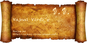Vajnai Virág névjegykártya